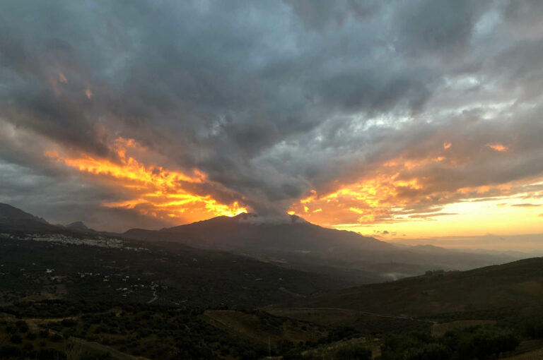 Spectacular sunrise from Villa Vilo